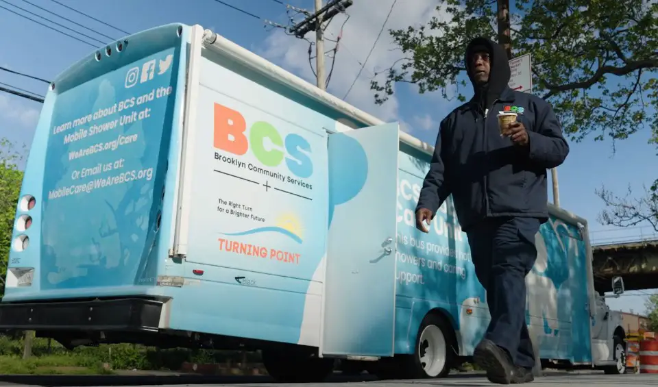 Brooklyn Community Services' mobile shower unit