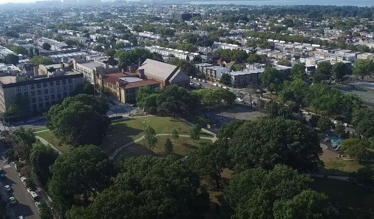 Drone view of Bay Ridge