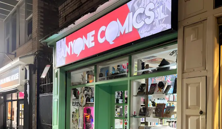 Anyone Comics store in Brooklyn, entrance