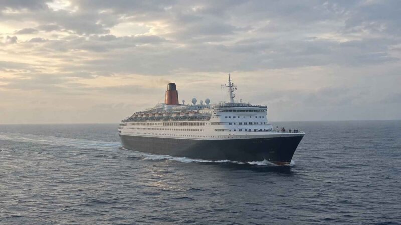Queen Mary 2 spends most of its seven-night New York to Southampton crossing at sea.
